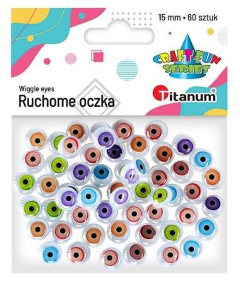 Opakowanie Oczy Animals mix 15mm 60szt