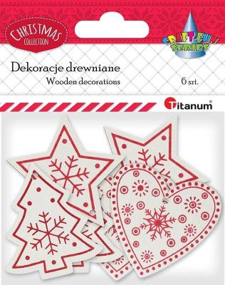 Opakowanie Ozdoba drewniana zawieszka 6szt.