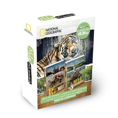 Okładka książki Pakiet 10 niesamowitych przygód Neli / Nela na 3 kontynentach. Podróże w nieznane