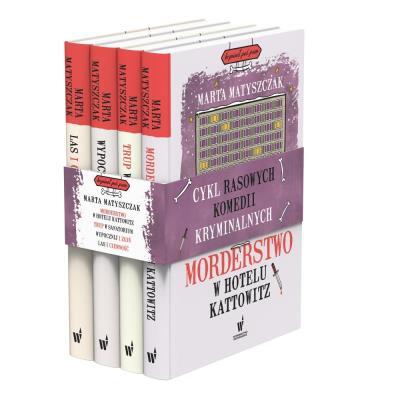 Pakiet Kryminał pod psem 5-8. Autor: Marta Matyszczak. SmakLiter.pl Okładka książki Pakiet Kryminał pod psem 5-8