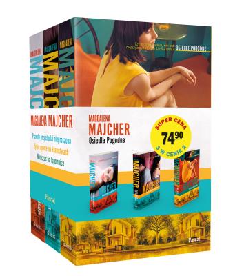 Pakiet Osiedle Pogodne. Tomy 1-3. Autor: Majcher Magdalena. SmakLiter.pl Okładka książki Pakiet Osiedle Pogodne. Tomy 1-3