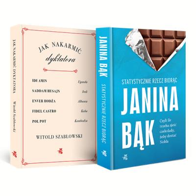 Pakiet Statystycznie rzecz biorąc / Jak nakarmić dyktatora. Autor: JANINA BĄK, Szabłowski Witold. SmakLiter.pl Okładka książki Pakiet Statystycznie rzecz biorąc / Jak nakarmić dyktatora