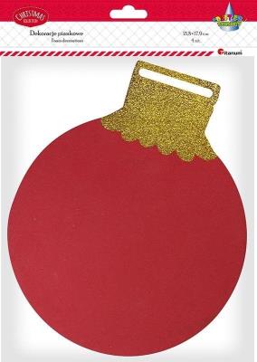 Opakowanie Piankowa bombka 218x178mm czerwona 4szt.