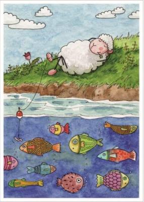 Okładka książki Pocztówka z kolorowanką - Prowadzi mnie nad wody