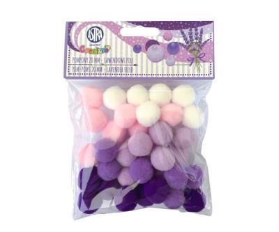 Opakowanie Pompony dekoracyjne 20mm - Lawendowe pole ASTRA