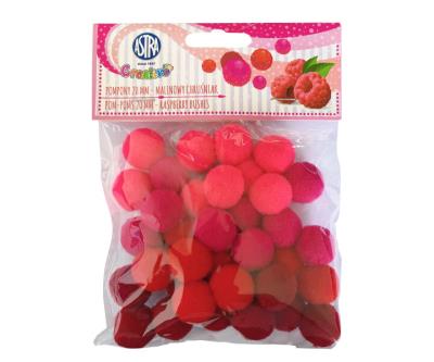 Opakowanie Pompony dekoracyjne 20mm - Malinowy chruśniak