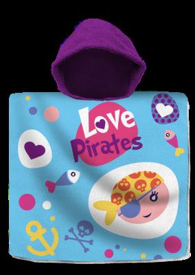 Opakowanie Poncho kąpielowe Love Pirates 120x60cm KL10597