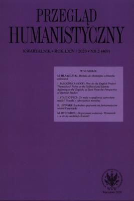 Okładka książki Przegląd Humanistyczny 2/2020