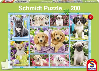 Puzzle 200 Szczeniaczki G3. Wydawca: Schmidt. SmakLiter.pl Opakowanie Puzzle 200 Szczeniaczki G3