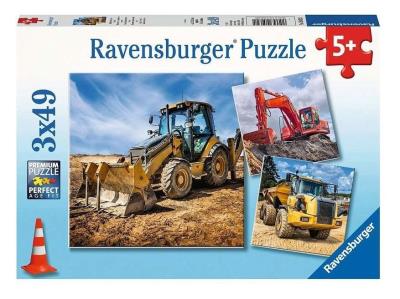 Opakowanie Puzzle 3x49 Maszyny budowlane