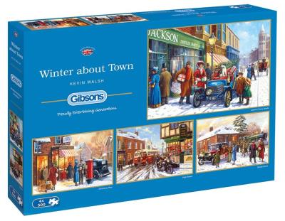 Opakowanie Puzzle 4x500 Zima w mieście G3