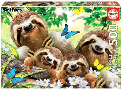 Puzzle 500 Rodzina leniwców G3. Wydawca: Educa. SmakLiter.pl Opakowanie Puzzle 500 Rodzina leniwców G3