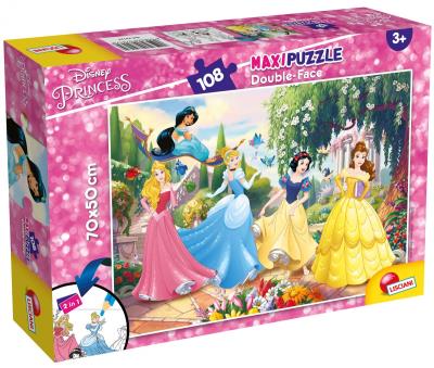Puzzle dwustronne Maxi 108 Disney Princess Na zawsze. Wydawca: Lisciani. SmakLiter.pl Opakowanie Puzzle dwustronne Maxi 108 Disney Princess Na zawsze