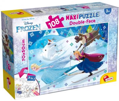 Puzzle dwustronne Maxi 108 Frozen. Wydawca: Lisciani. SmakLiter.pl Opakowanie Puzzle dwustronne Maxi 108 Frozen