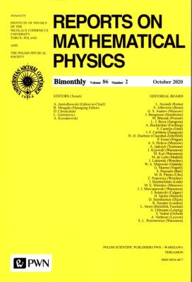 Opakowanie Reports On Mathematical Physics 86/2 - Polska