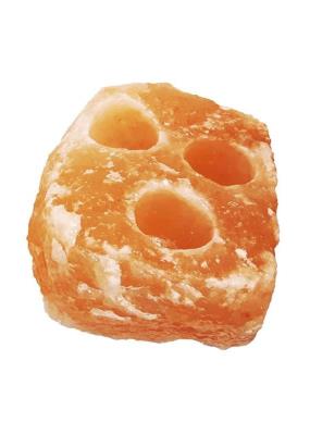 Zdjęcie produktu Świecznik solny himalajski 3-dziury naturalny