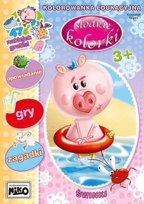 Świnki. Słodkie kolorki. Autor: Kopeć Krzysztof. SmakLiter.pl Okładka książki Świnki. Słodkie kolorki