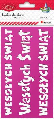 Opakowanie Szablon plastikowy 105 x180mm ''Wesołych Świąt