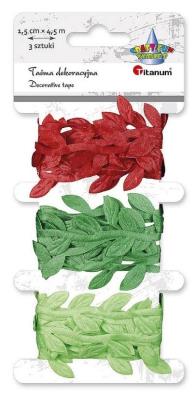 Opakowanie Taśma materiałowa gałązka 22mm x 4,5m 3szt.