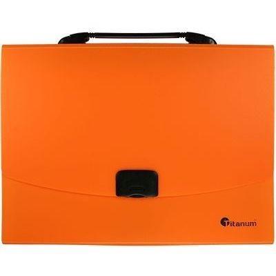 Opakowanie Teczka A4 z rączką 12 przegródek fluo pomarańczowa