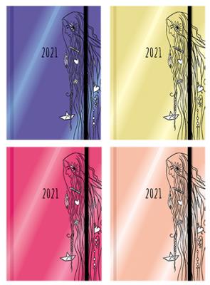 Okładka książki Terminarz wyjątkowej dziewczyny 2021 mix kolorów