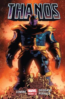 Thanos T.1. Autor: Lemire Jeff, Mike DeodatoJr, Bartosz Czartoryski. SmakLiter.pl Okładka książki Thanos T.1