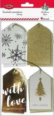 Opakowanie Zawieszki prezentowe Boże Narodzenie złote 20szt.