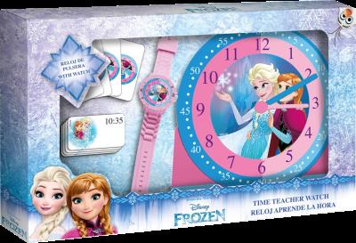 Opakowanie Zegarek + karty do gry Frozen WD19807 nauka czytania