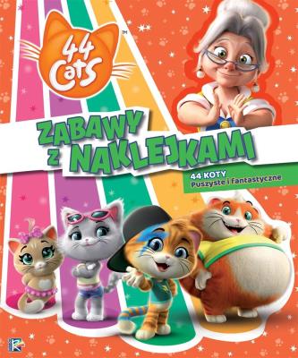 Okładka książki 44 Koty. Zabawy z nakljekami. Puszyste i...