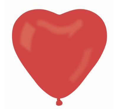 Opakowanie Balony CR pastelowe 'Serce bez nadruku' czerw. GoDan