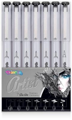 Opakowanie Cienkopisy do szkicowania Colorino Kids artist 7 końcówek