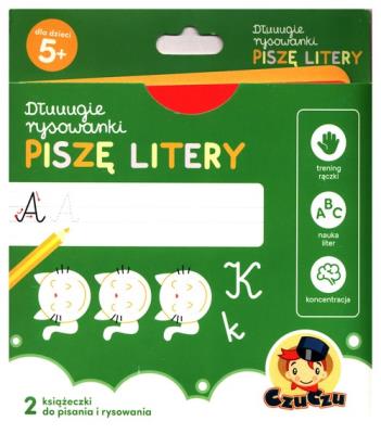 Okładka książki Dłuuugie rysowanki Piszę litery