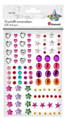Opakowanie Dodatek dekoracyjny Craft-fun naklejka kryształki samoprzyle