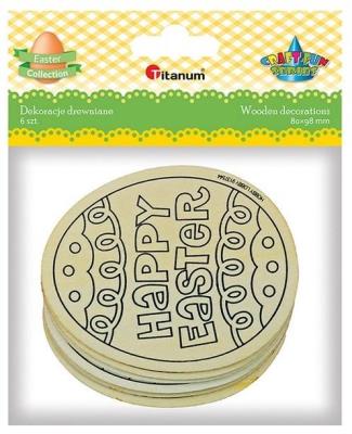 Opakowanie Drewniane dekoracje pisanki 80x98mm 6szt