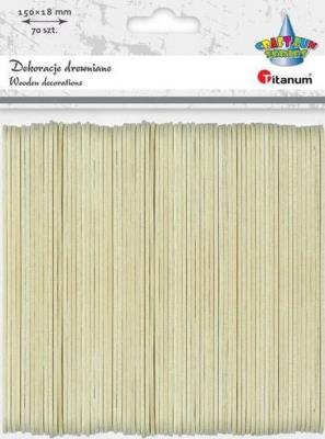 Opakowanie Drewniane patyczki proste 18x150mm 70szt