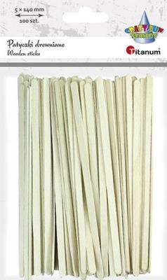 Opakowanie Drewniane patyczki proste 5x140mm 100szt