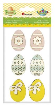 Opakowanie Drewniane pisanki 24x35/28x37mm mix 6szt