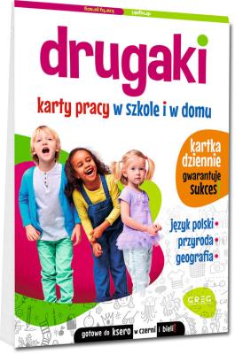 Drugaki. Karty pracy w szkole i w domu. Autor: Marta Kurdziel. SmakLiter.pl Okładka książki Drugaki. Karty pracy w szkole i w domu