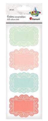 Opakowanie Etykiety samoprzylepne papier tablicowy mix 16szt