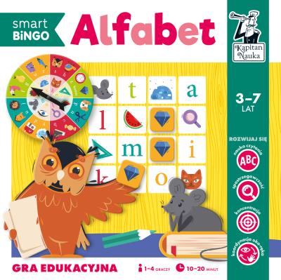 Okładka książki Gra edukacyjna Alfabet Smart Bingo Kapitan Nauka