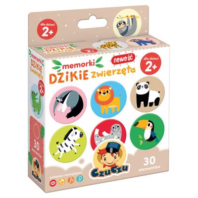 Okładka książki Gra Memorki Dzikie zwierzęta 2+