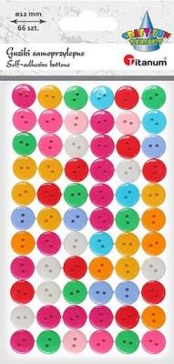 Opakowanie Guziki samoprzylepne okrągłe 12mm mix 66szt