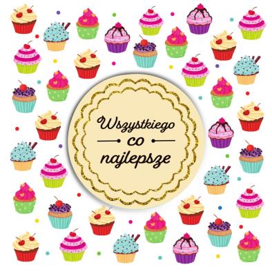 Opakowanie Karnet KW 3D Kolorowe babeczki