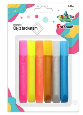 Opakowanie Klej z brokatem 6 kolorów