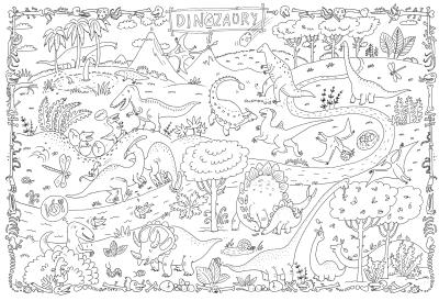 Opakowanie Kolorowanka podłogowa XXL Dinozaury wyd.2021