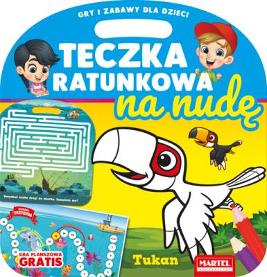 Okładka książki Kolorowanka Teczka ratunkowa na nudę - tukan z grą