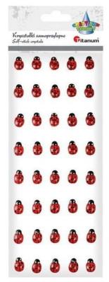 Opakowanie Kryształki samoprzylepne biedronki 9x14mm 50szt