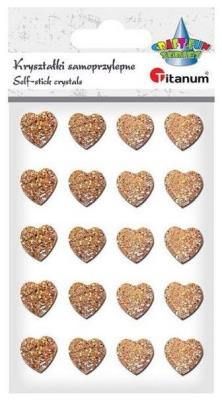 Opakowanie Kryształki samoprzylepne serca brokat 35szt