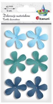 Opakowanie Kwiaty materiałowe pianka 3D 45 mm mix 6szt