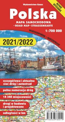 Mapa ,,Polska 1:700 000” - foliowana (wyd.2020). Autor: Opracowanie zbiorowe. SmakLiter.pl Okładka książki Mapa ,,Polska 1:700 000” - foliowana (wyd.2020)